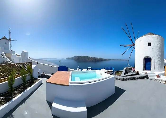 Lioyerma Windmill With Outdoor Hot Tub * Oia